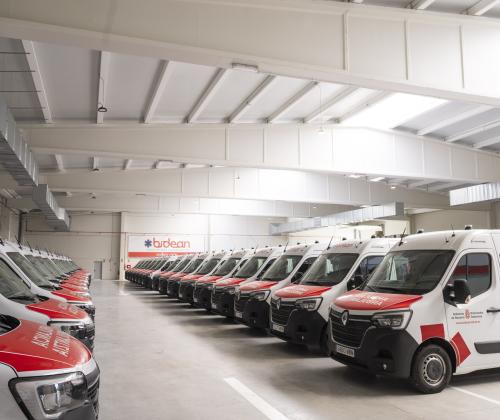 Imagen de ambulancias en el polígono Agustinos 