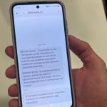 Imagen de los SMS informativos que Bidean enviará a pacientes tras el alta hospitalaria